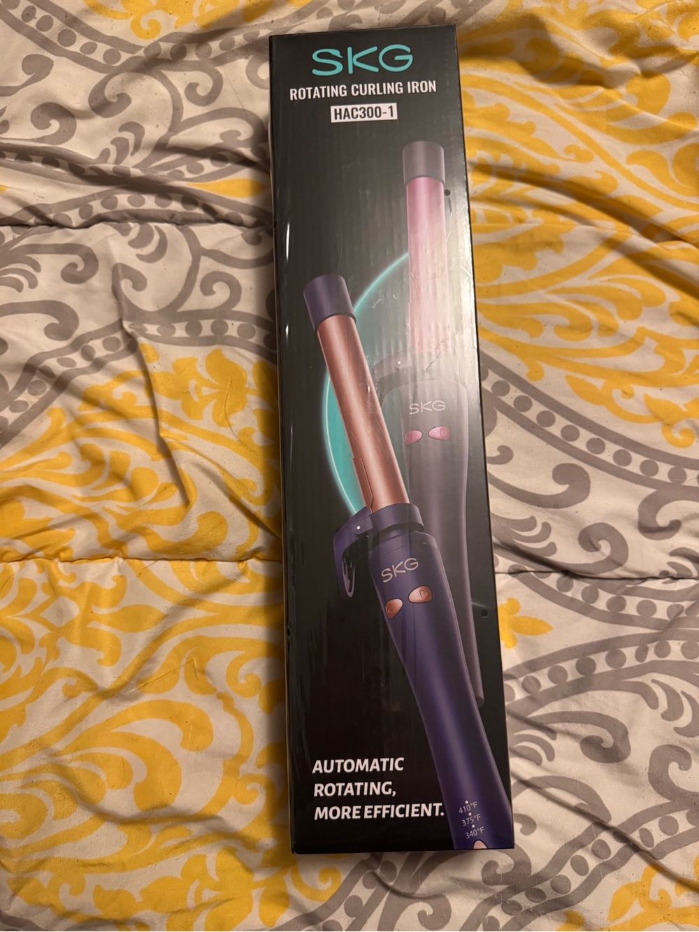 Automatic Rotating Curling Iron - Purple/Copper